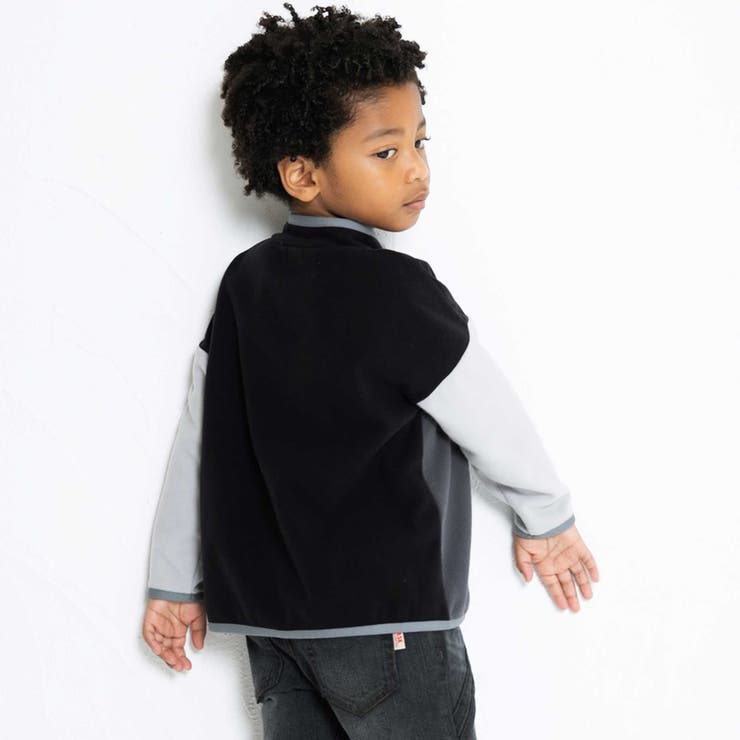 配色ハーフジップフリースプルオーバー(110~160cm) | WASK | 詳細画像4 