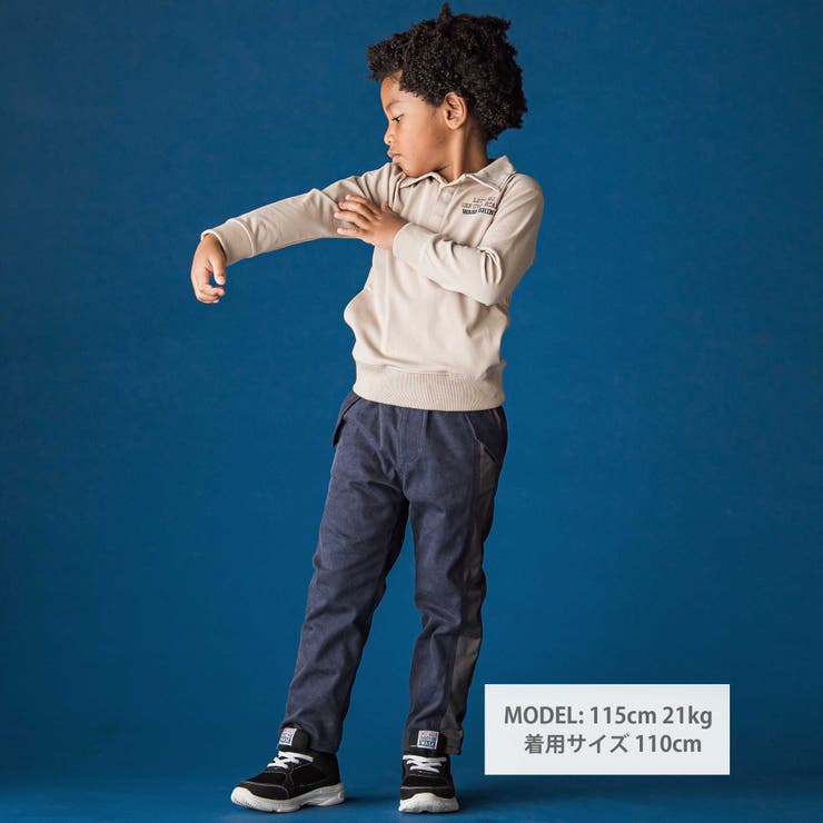 襟付き裏チェックトレーナー(110~160cm) | WASK | 詳細画像3 