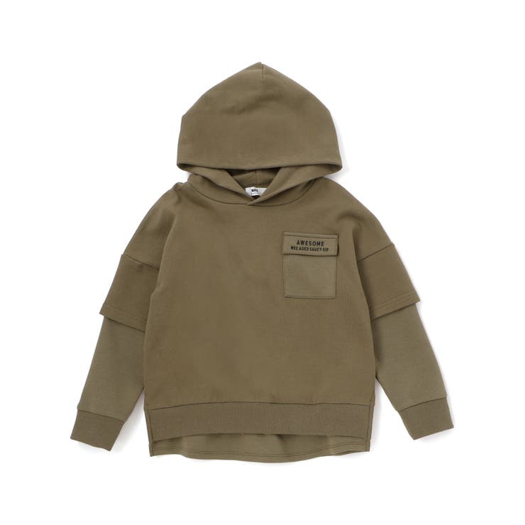 レイヤード風BIGフーディトレーナー(110~160cm) | WASK | 詳細画像17 