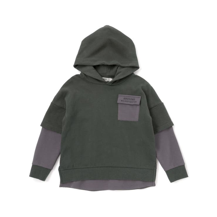 レイヤード風BIGフーディトレーナー(110~160cm) | WASK | 詳細画像6 