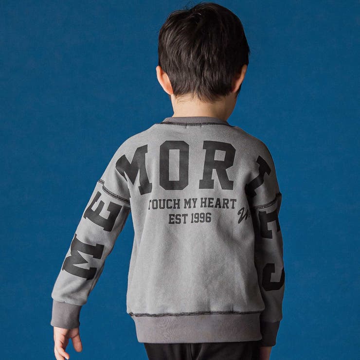 ロゴプリント配色ステッチBIGトレーナー(110~160cm) | WASK | 詳細画像1 