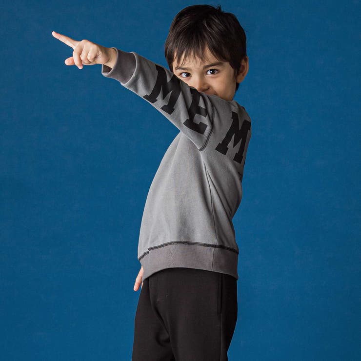 ロゴプリント配色ステッチBIGトレーナー(110~160cm) | WASK | 詳細画像3 