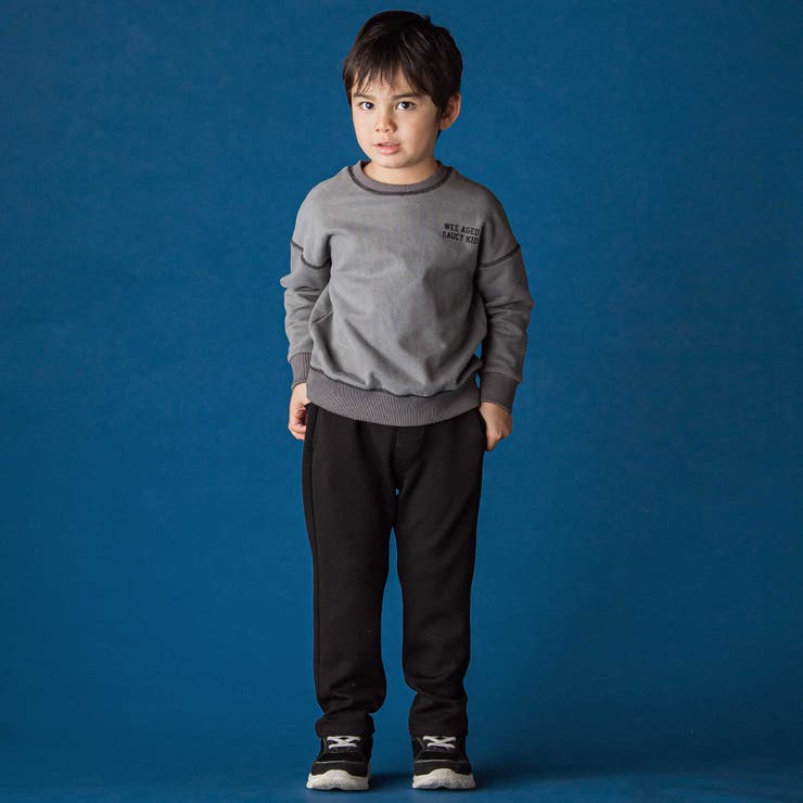 ロゴプリント配色ステッチBIGトレーナー(110~160cm) | WASK | 詳細画像4 