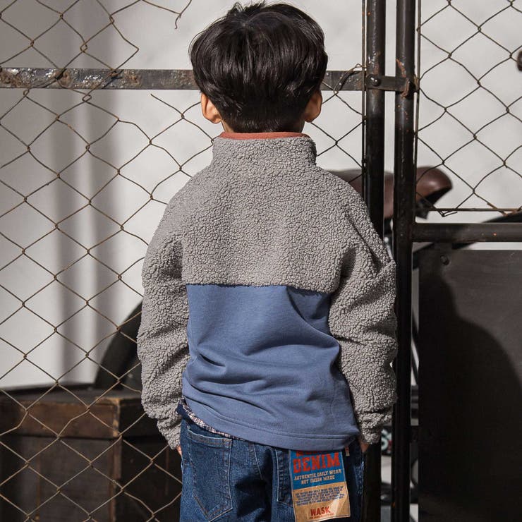 ボア切り替えハーフジップトレーナー(110~160cm) | WASK | 詳細画像3 