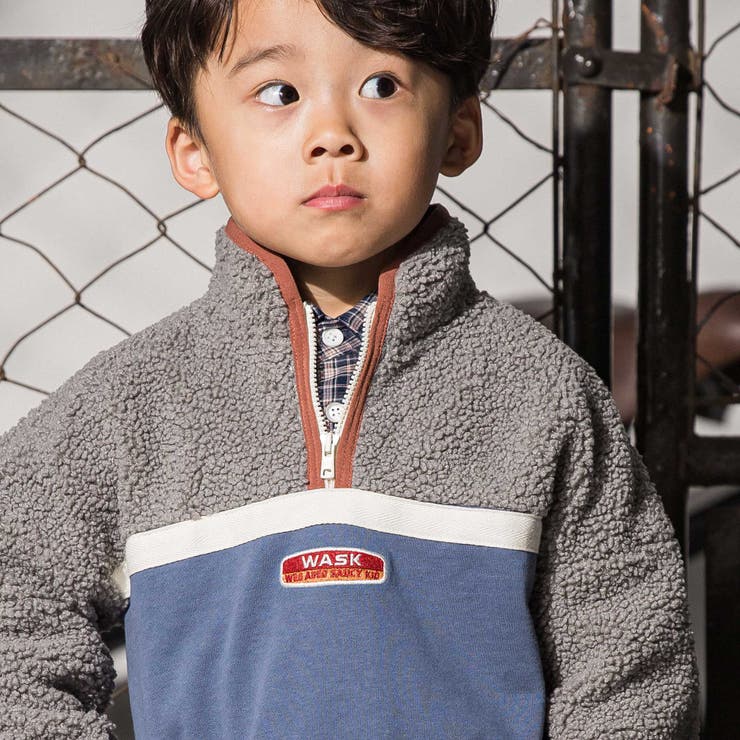 ボア切り替えハーフジップトレーナー(110~160cm) | WASK | 詳細画像4 