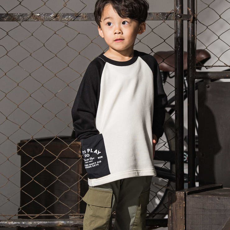 バイカラーラグランロゴBIGトレーナー(110~160cm) | WASK | 詳細画像4 