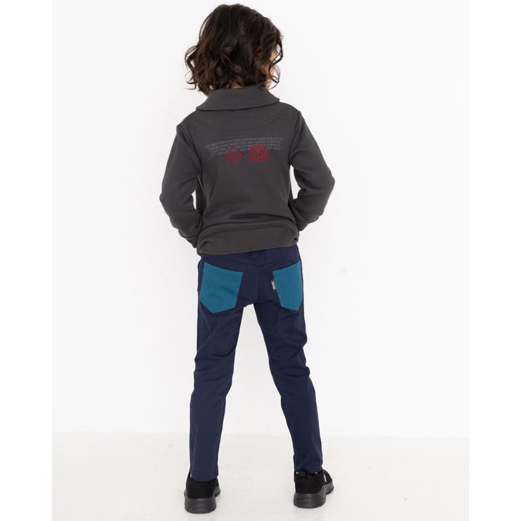 ポケット 配色 サテン スキニー ロング パンツ (100~160cm) | WASK | 詳細画像4 