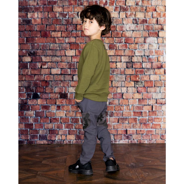 迷彩 切り替え ストレッチ ツイル パンツ (100~160cm) | WASK | 詳細画像3 