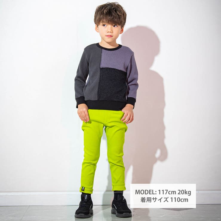 ネーム付きストレッチツイル裏起毛パンツ(100~160cm) | WASK | 詳細画像2 