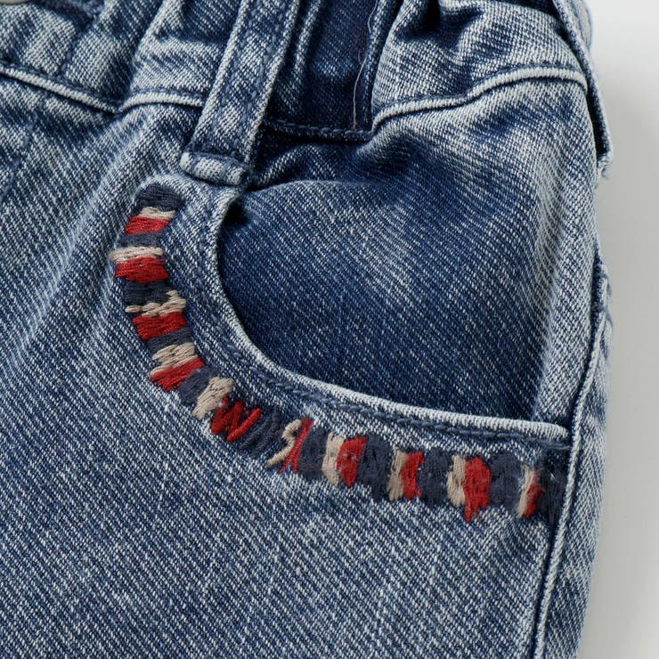 カラー刺しゅうストレッチデニムパンツ(100~160cm) | WASK | 詳細画像18 