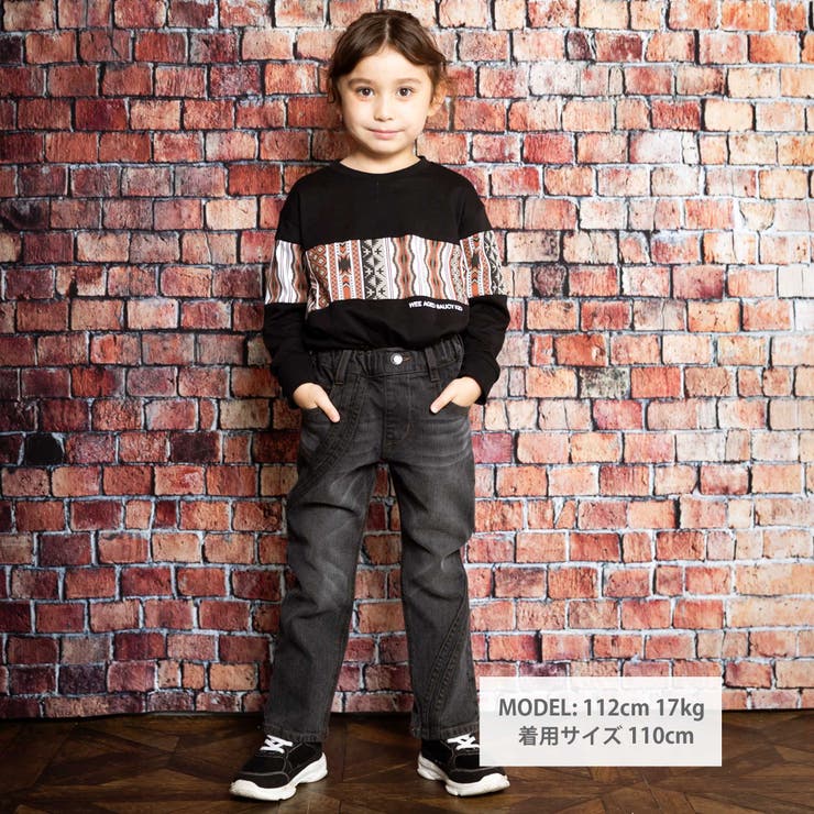 ウェーブラインストレッチデニムパンツ(100~160cm) | WASK | 詳細画像3 