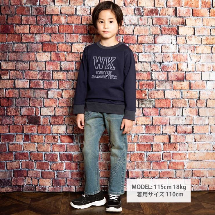 ウェーブラインストレッチデニムパンツ(100~160cm) | WASK | 詳細画像4 