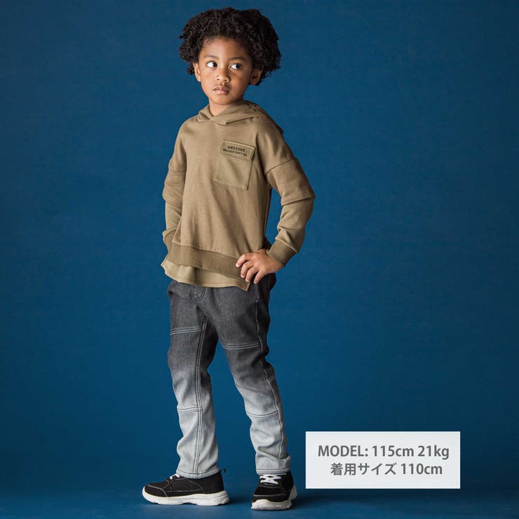 グラデーションボンディングデニムパンツ(110~160cm) | WASK | 詳細画像2 