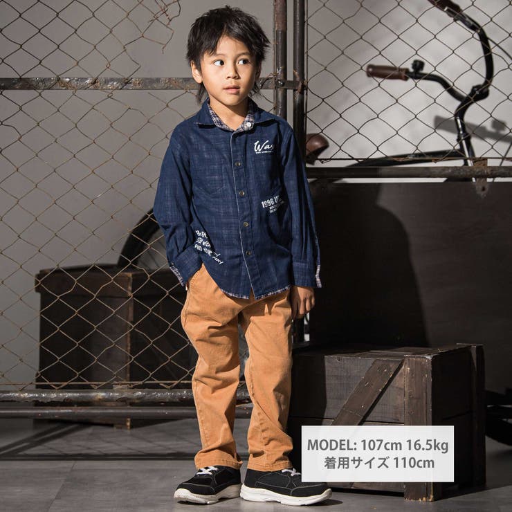 ロゴ刺しゅうストレッチツイルパンツ(110~160cm) | WASK | 詳細画像3 