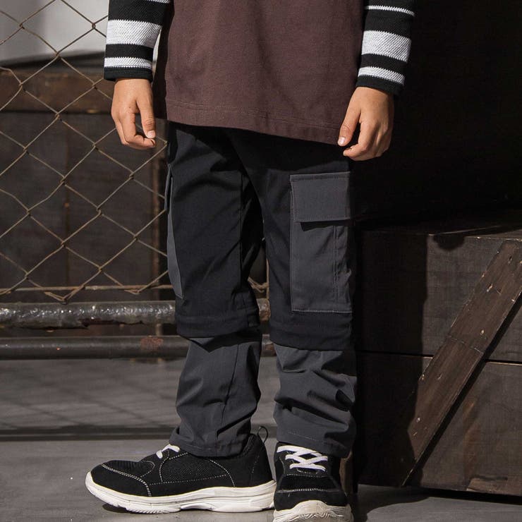 ブラック | バイカラーコンバーチブルパンツ(110~160cm) | WASK