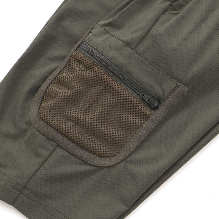 【接触冷感 速乾】【お揃い】5 5分丈ファスナーポケット速乾メッシュパンツ(11… | WASK | 詳細画像11 