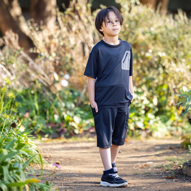 【接触冷感 速乾】【お揃い】5 5分丈ファスナーポケット速乾メッシュパンツ(11… | WASK | 詳細画像3 