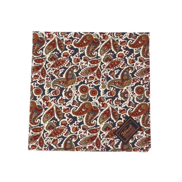 【日本製】ペイズリーバンダナリップストップハンカチ | WASK | 詳細画像3 