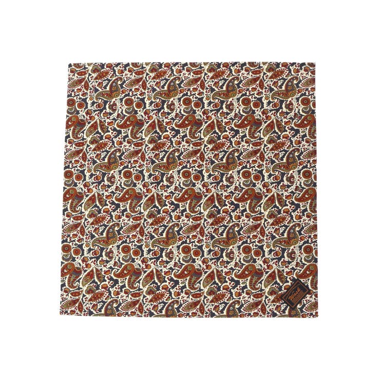 【日本製】ペイズリーバンダナリップストップハンカチ | WASK | 詳細画像4 