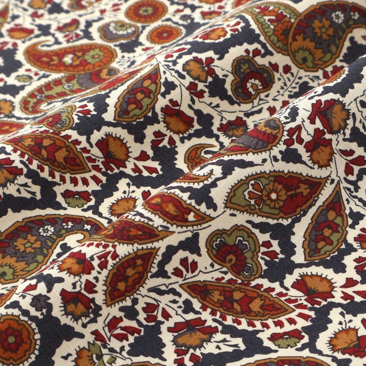 【日本製】ペイズリーバンダナリップストップハンカチ | WASK | 詳細画像8 