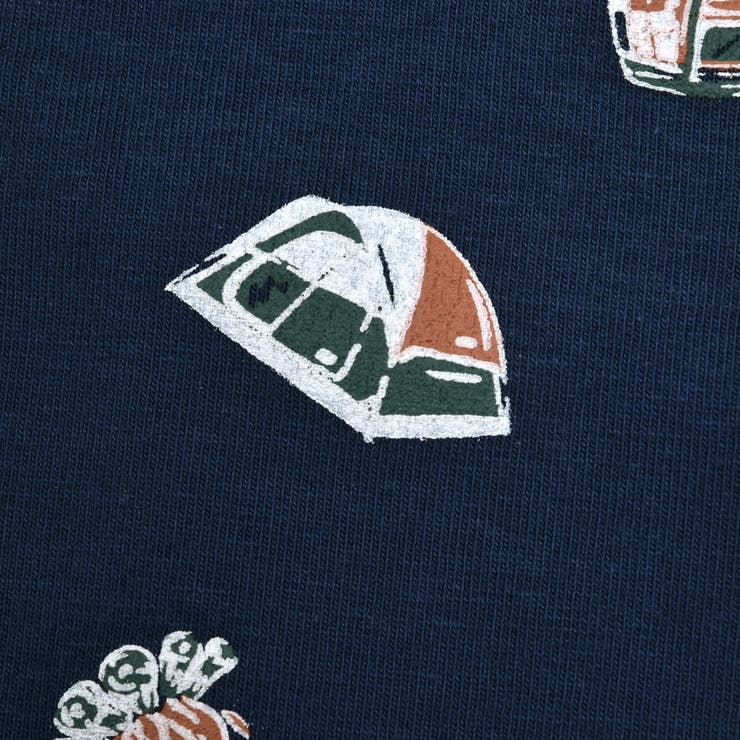 【速乾】キャンプギア総柄メッシュポケット付き天竺Tシャツ(100~160cm) | WASK | 詳細画像18 