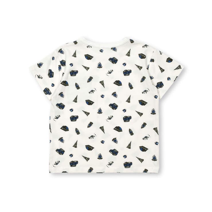 【速乾】キャンプギア総柄メッシュポケット付き天竺Tシャツ(100~160cm) | WASK | 詳細画像6 