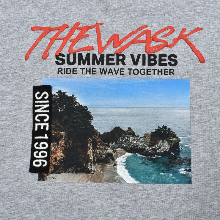 【接触冷感】海フォトプリントロゴ天竺Tシャツ(100~160cm) | WASK | 詳細画像10 