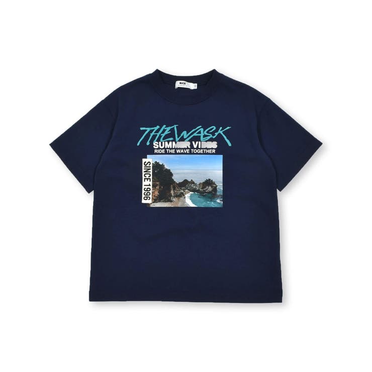 【接触冷感】海フォトプリントロゴ天竺Tシャツ(100~160cm) | WASK | 詳細画像14 