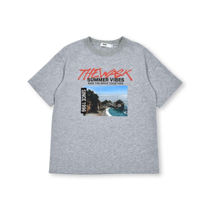 【接触冷感】海フォトプリントロゴ天竺Tシャツ(100~160cm) | WASK | 詳細画像6 