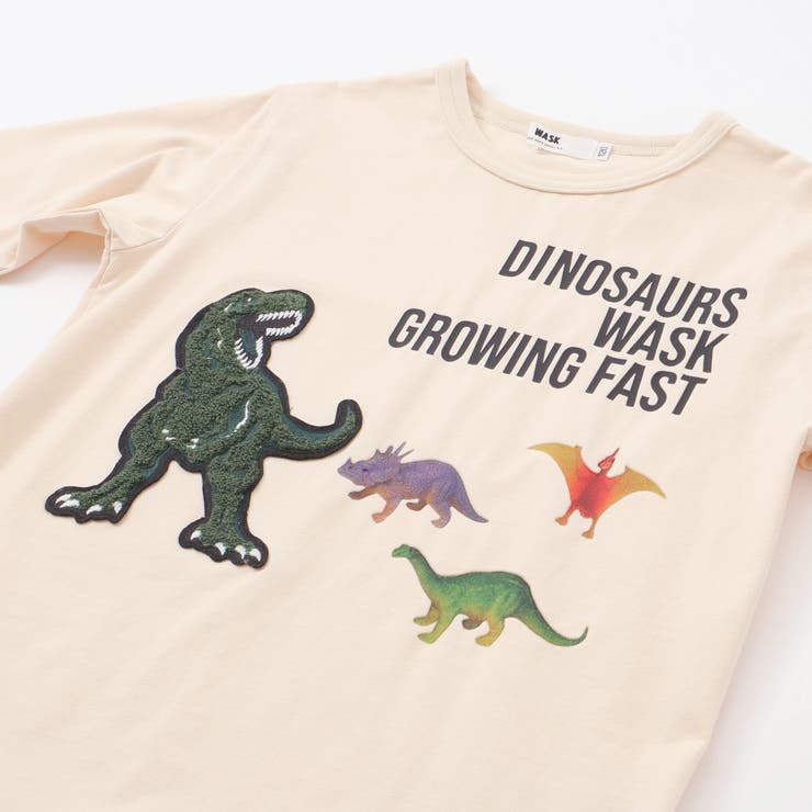 ベア天竺 恐竜サガラワッペンプリントTシャツ(100~160cm) | WASK | 詳細画像10 