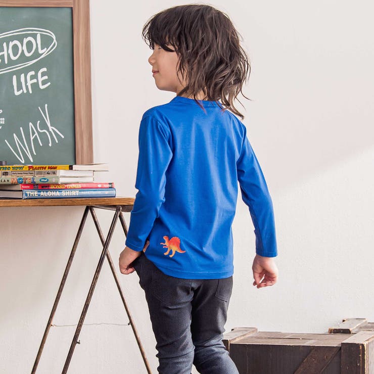 ベア天竺 恐竜サガラワッペンプリントTシャツ(100~160cm) | WASK | 詳細画像5 