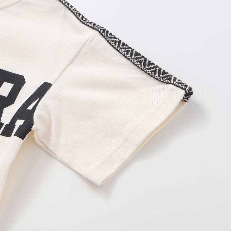 【速乾】【お揃い】袖柄テープ天竺Tシャツ(100~160cm) | WASK | 詳細画像14 