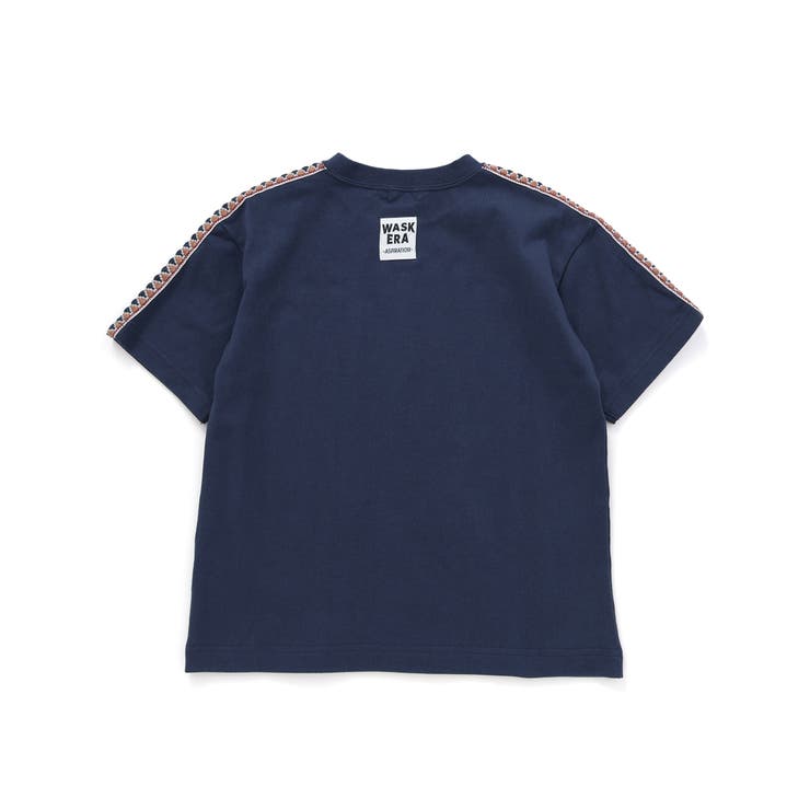 【速乾】【お揃い】袖柄テープ天竺Tシャツ(100~160cm) | WASK | 詳細画像7 