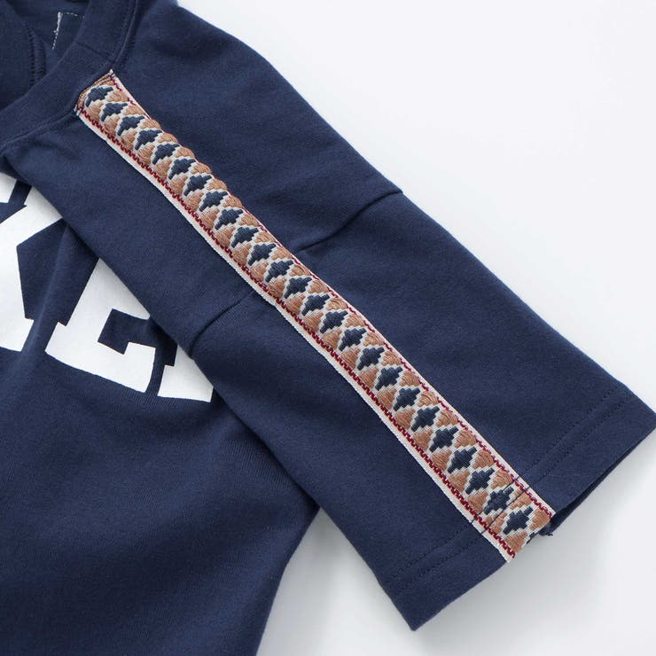 【速乾】【お揃い】袖柄テープ天竺Tシャツ(100~160cm) | WASK | 詳細画像8 