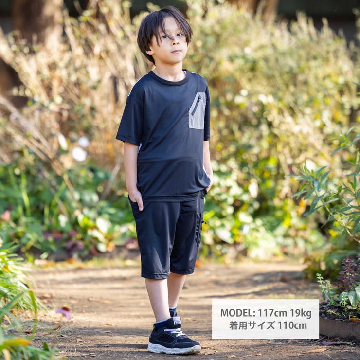 ファスナーポケット配色速乾メッシュTシャツ[品番:BEBK0011054 ファスナーポケット配色速乾メッシュTシャツ[品番:BEBK0011054