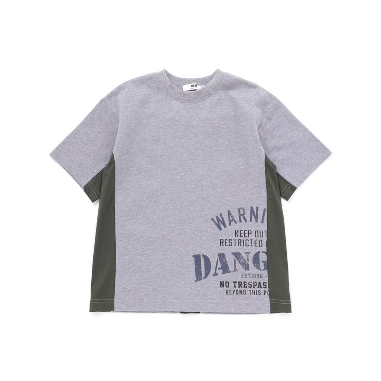 【接触冷感】メッシュ切り替えロゴプリント天竺Tシャツ(110~160cm) | WASK | 詳細画像10 