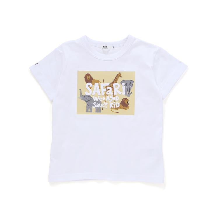 【速乾】アニマルプリントロゴエンボス天竺Tシャツ(80~140cm) | WASK | 詳細画像5 