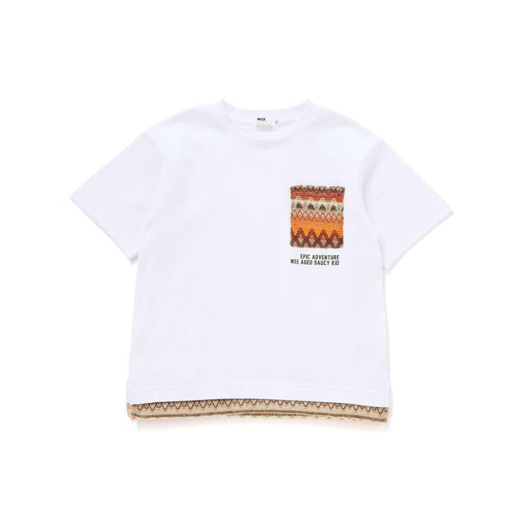 【速乾】柄レースレイヤード風BIGTシャツ(100~160cm) | WASK | 詳細画像8