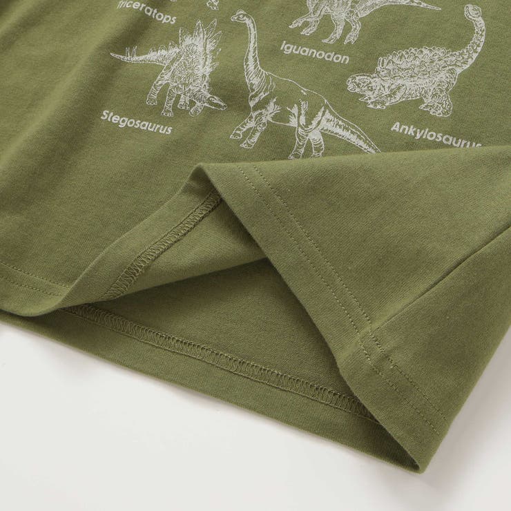 速乾】恐竜図鑑プリントTシャツ(80~160cm)[品番：BEBK0011138