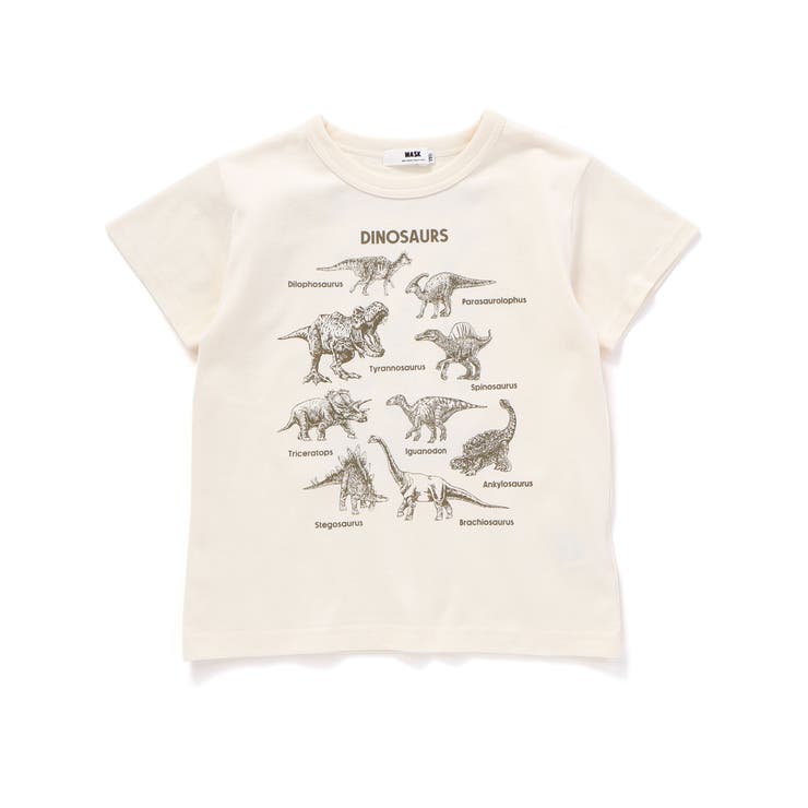 速乾】恐竜図鑑プリントTシャツ(80~160cm)[品番：BEBK0011138