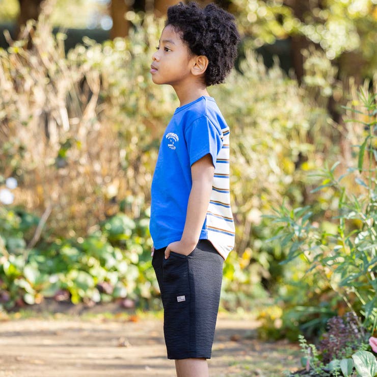 【接触冷感】マルチボーダー切り替えTシャツ(100~160cm) | WASK | 詳細画像5 