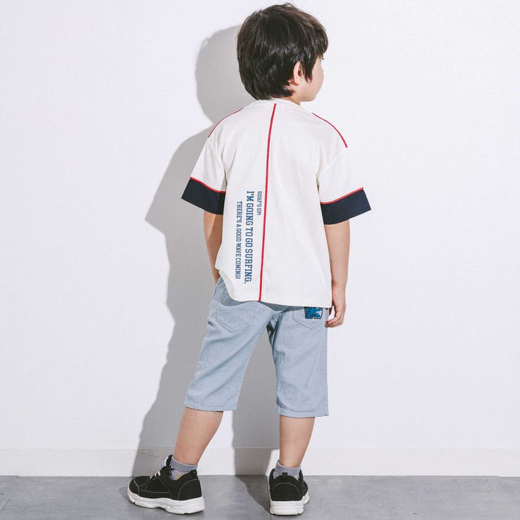 配色パイピングTシャツ(110~160cm) | WASK | 詳細画像2 