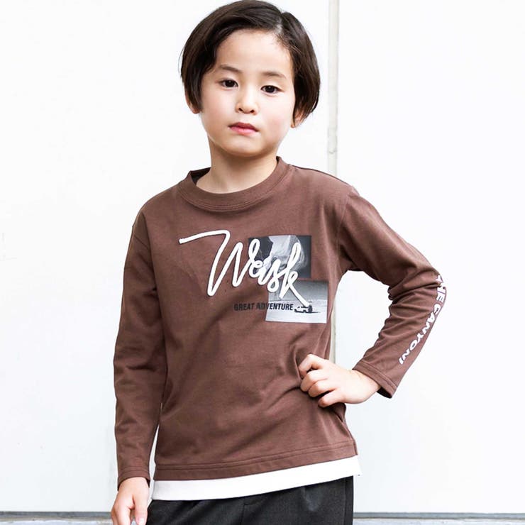 レイヤード風コードTシャツ(100~160cm) | WASK | 詳細画像1