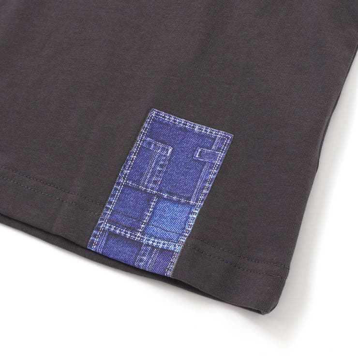 デニム風プリントバスク天竺BIGTシャツ(110~160cm) | WASK | 詳細画像12 