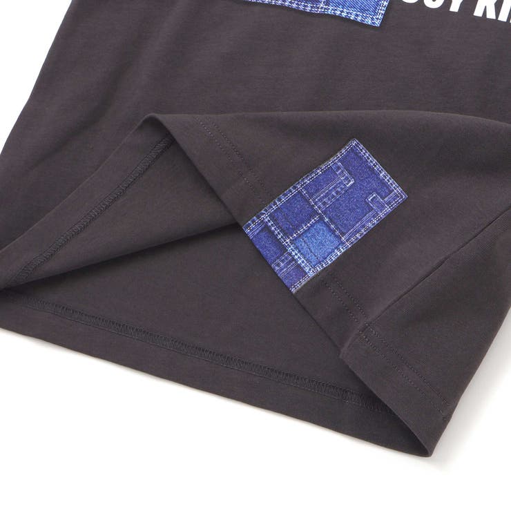 デニム風プリントバスク天竺BIGTシャツ(110~160cm) | WASK | 詳細画像13 