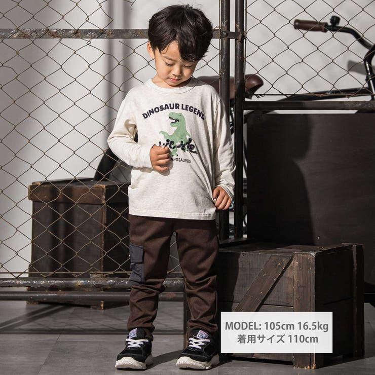 恐竜コード刺しゅうロゴTシャツ(80~140cm) | WASK | 詳細画像2 