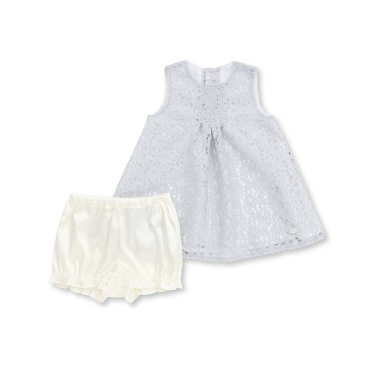 ブルー | 【日本製】ラッセルレースブルマ付きワンピースベビー(70~90cm) | Tartine et Chocolat