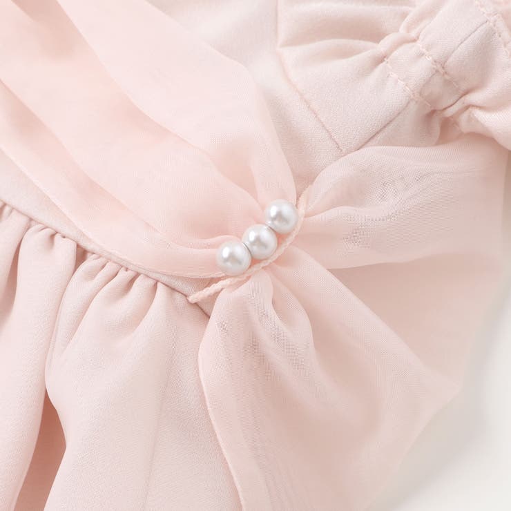 【日本製】シルデューサテン×オーガンジーパールベルトブルマ付きドレスベビー(70… | Tartine et Chocolat | 詳細画像11 