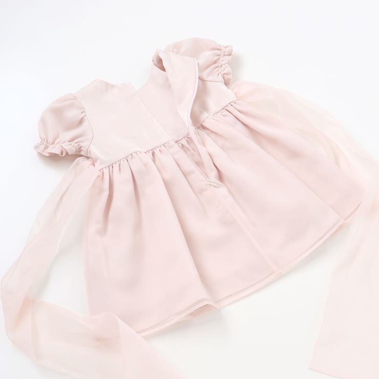 【日本製】シルデューサテン×オーガンジーパールベルトブルマ付きドレスベビー(70… | Tartine et Chocolat | 詳細画像12 