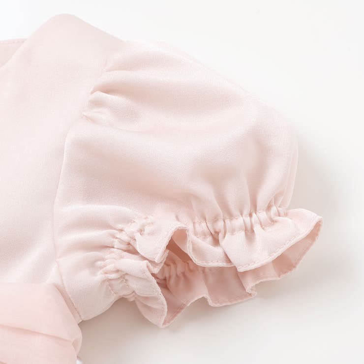 【日本製】シルデューサテン×オーガンジーパールベルトブルマ付きドレスベビー(70… | Tartine et Chocolat | 詳細画像8 